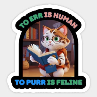 Poetry cat Sticker